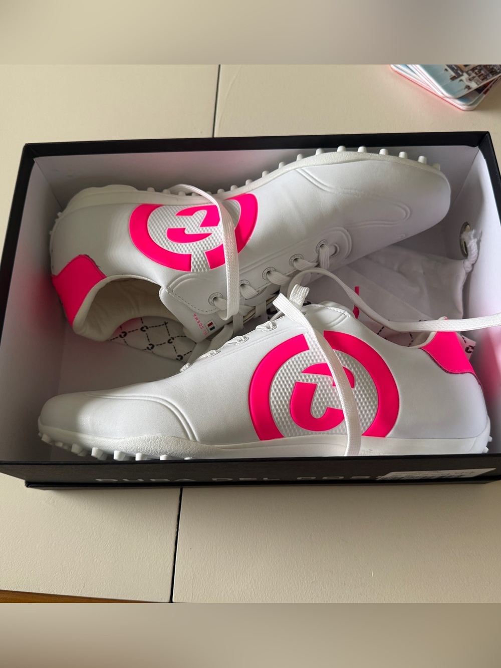 Duca Del Cosma Women's Golf Shoes White, Waterproof, Size US9.5 & US10
